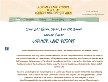 Tablet Screenshot of lorimerlakeresort.com